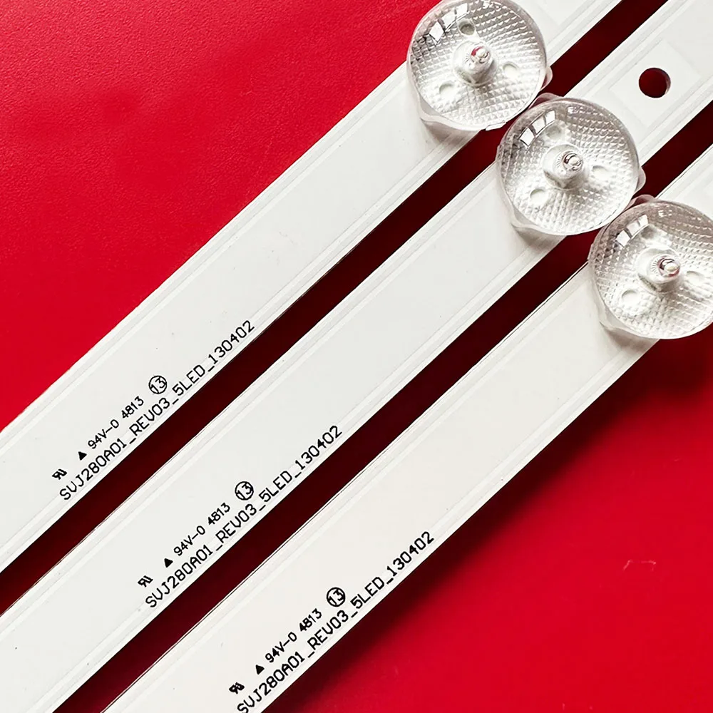 LED 백라이트 스트립, SVJ280A01 REV3 5LED 130402 DNS C28DC2000 DEXP 28A3000 LED-28C2000B 28LE2000, 3 개 30 개