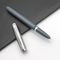 Jinhao-86 stylos à plume classiques en résine, capuchon argenté, plume EF 0.38mm, stylo à encre, école, bureau, affaires, écriture, cadeaux