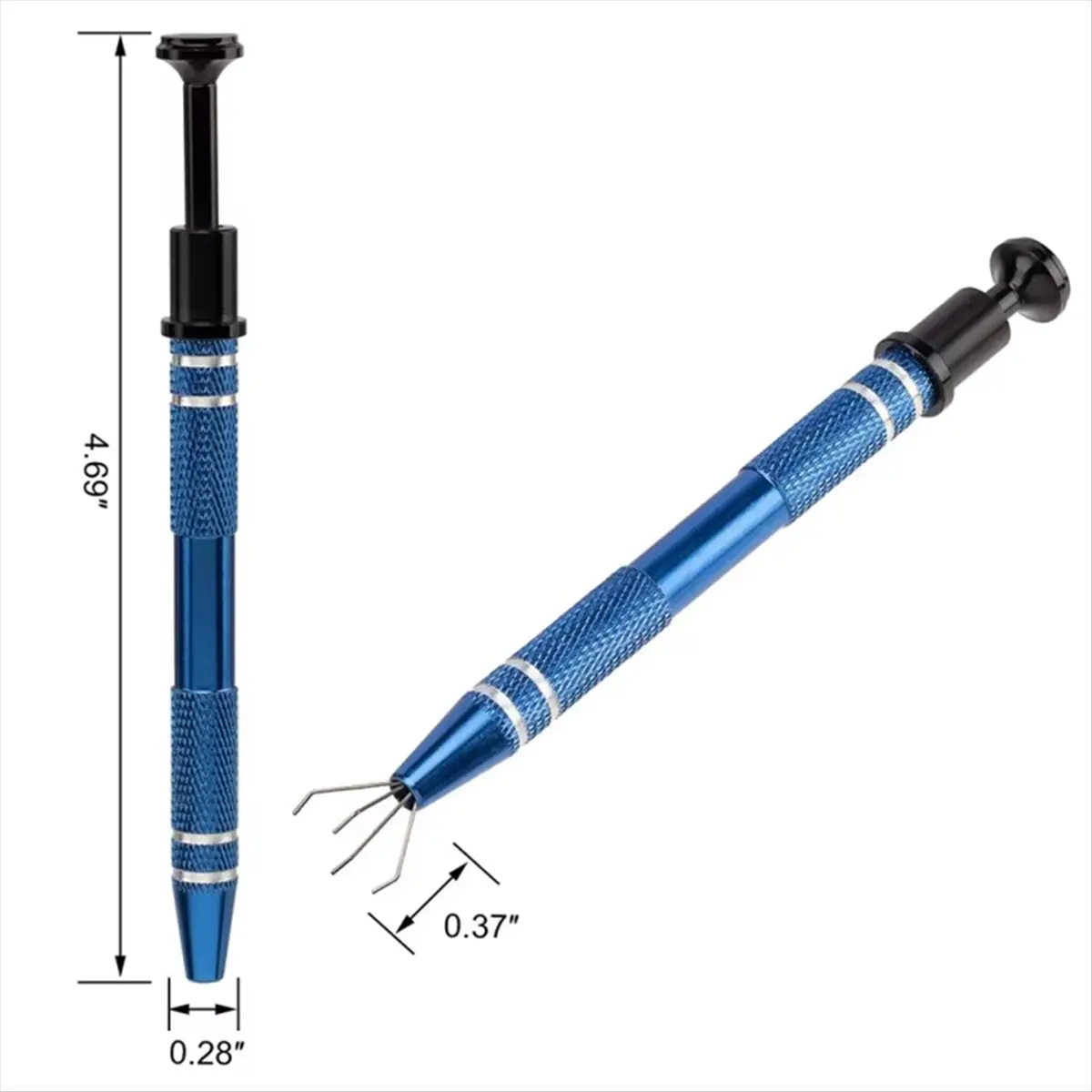 【SPECIAL OFFER】4 Jaw Pick Up Tool 4 Jaw Gripper for IC Chip Electronic Component Nail Screw Clamping Hand Tool Blue