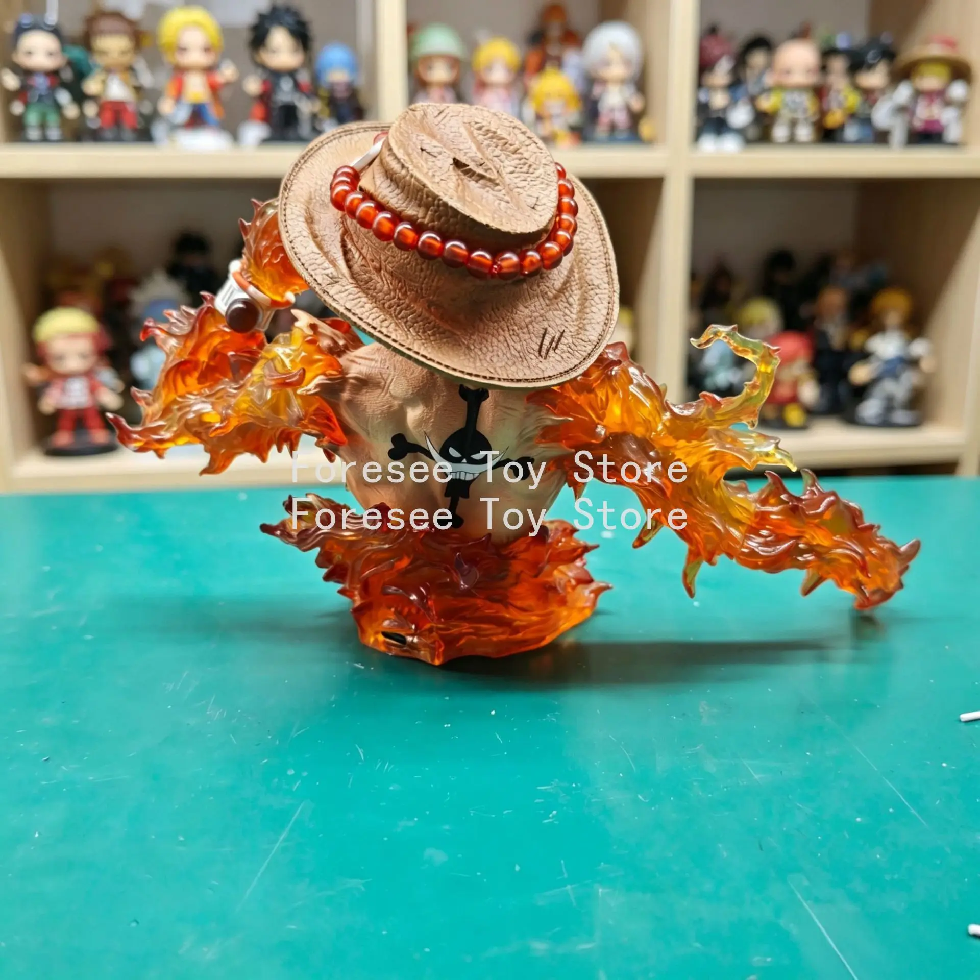 

ONE PIECE 14cm Portgas D Ace Anime Figur GK Peripheral PVC Model Statue Desktop Decoration Collect Gifts Toys