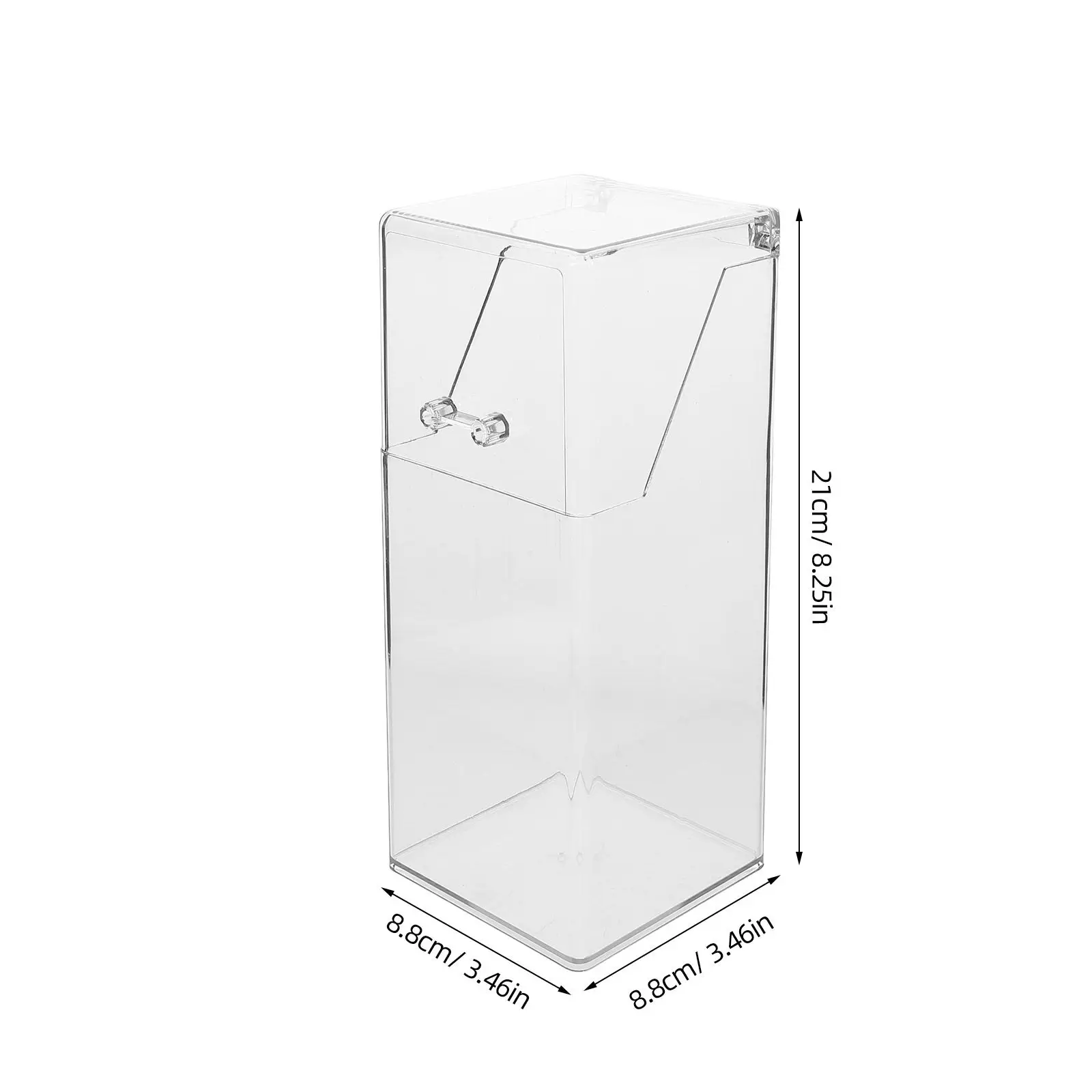 Mask Storage Container with Lid Clear Acrylic-Like Plastic Box for Home Office Desktop Entryway Easy Find Mask Organizer