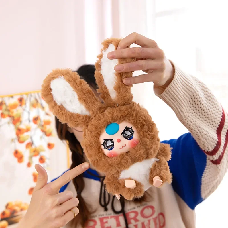 1: 1 طبق الاصل الطفل ثلاثة زنبق أرنب تاون الفينيل أفخم صندوق أعمى العصرية اللعب حلية لطيف دمية Kawaii حقيبة قلادة هدايا عيد الميلاد #2