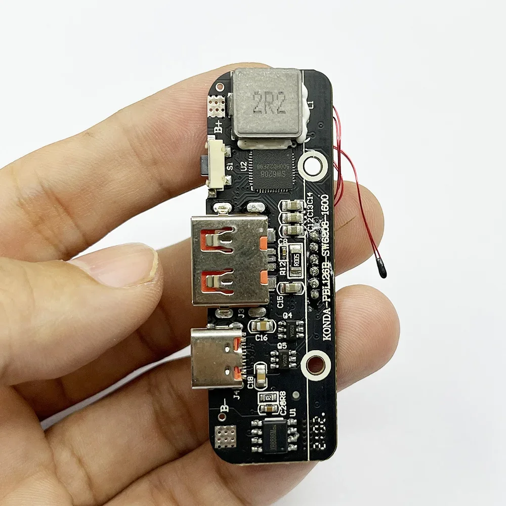 Rodzaj USB LED QC 4.0 3.0 PD SW6208 szybka moduł ładowarki 5V-12V do akumulatora litowo-jonowego DIY Power bank