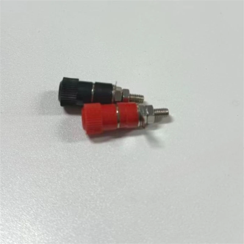 10ps 4mm Banana Socket Nickel Plated Binding Post Nut Banana Plug Jack Connector Red + Black JS-910B Terminal JS919 Opening 8mm view 6