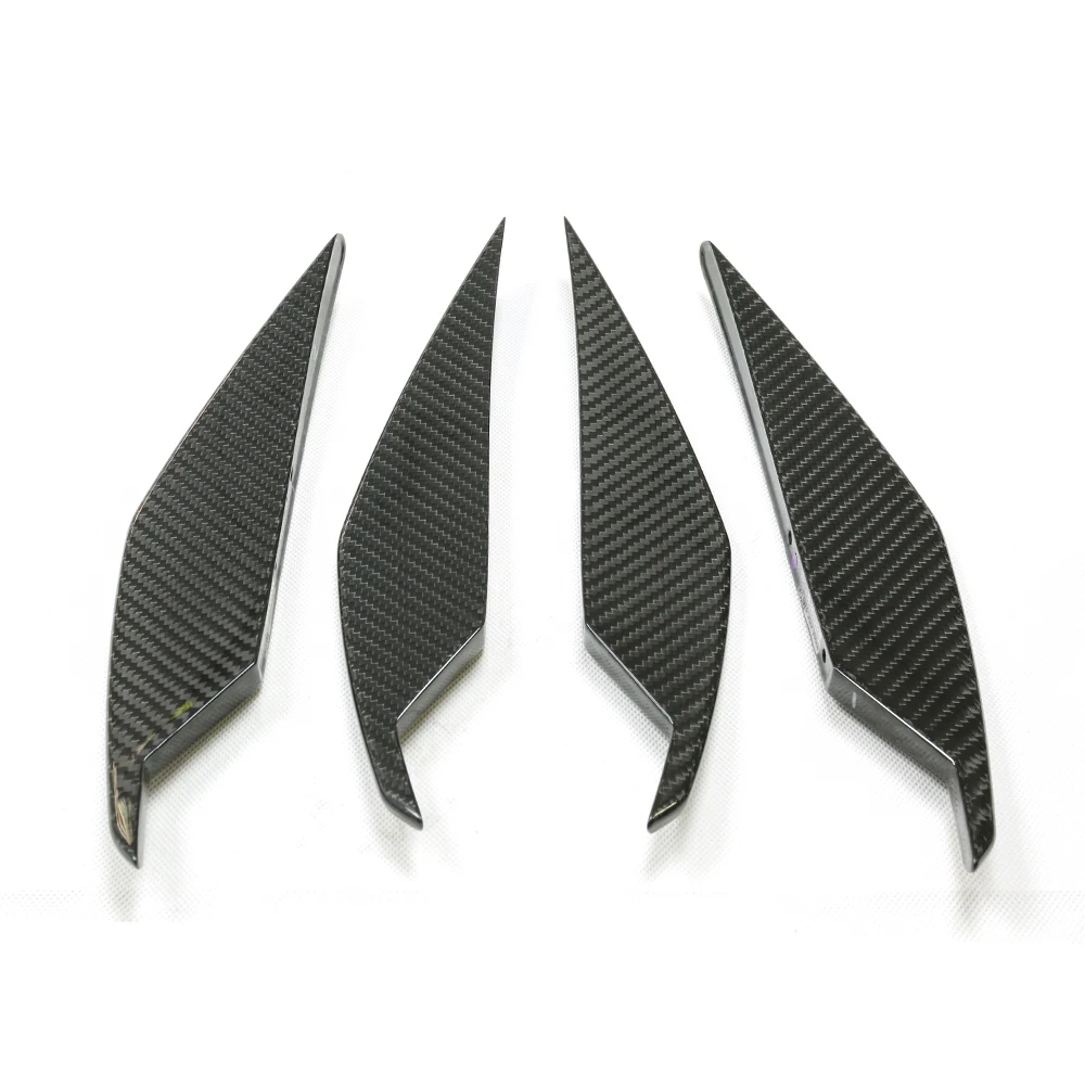 4Pcs M3 M4 Front Side Wings For BMW G80 G81 M3 G82 M4 touring AC Style Real Carbon Fiber Bumper Canard Winglet Fins 2021+ 2024