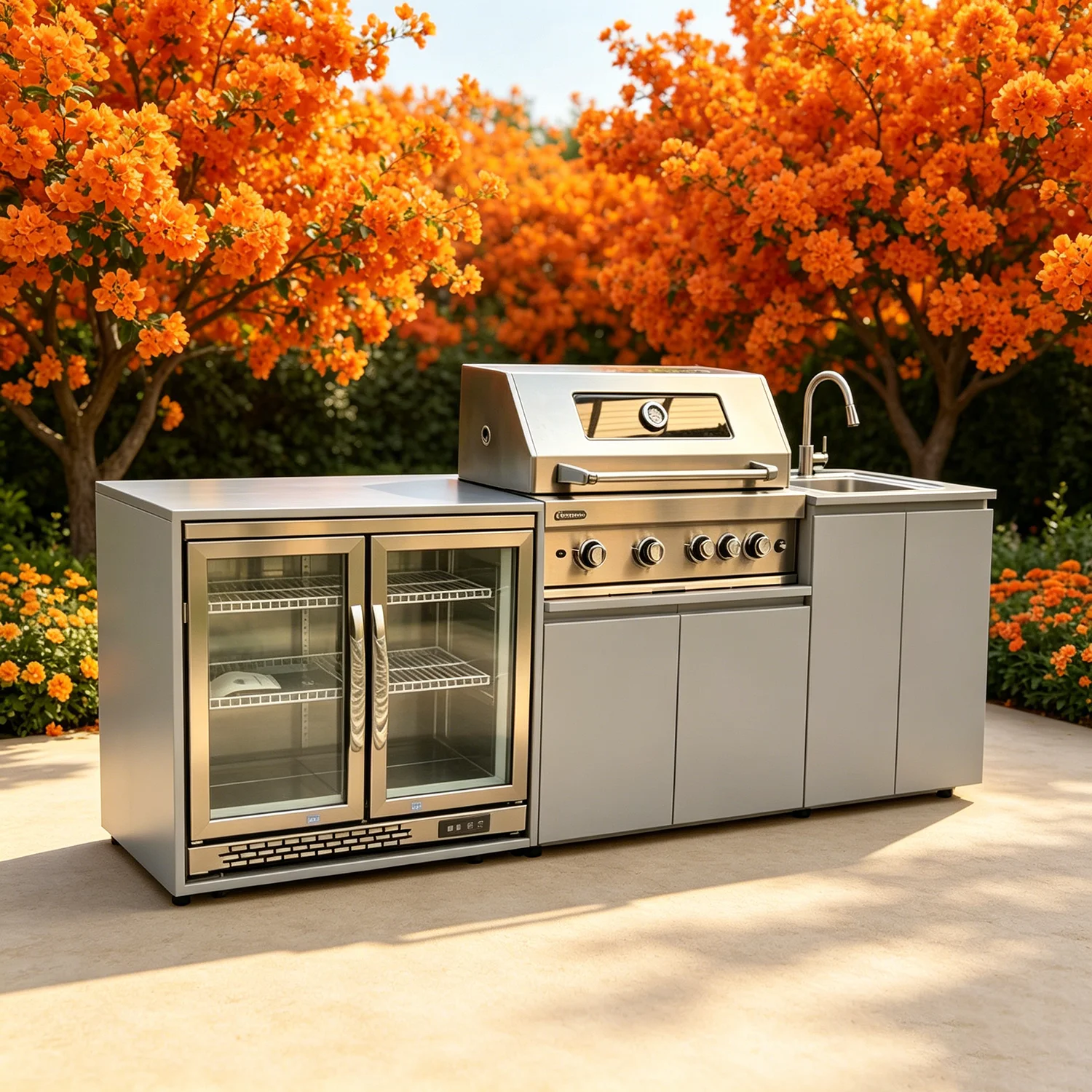 Modular Outdoor Kitchen on Wheels for Backyard – Custom Kitchen Cabinets, Islands & Carts, Complete BBQ Station