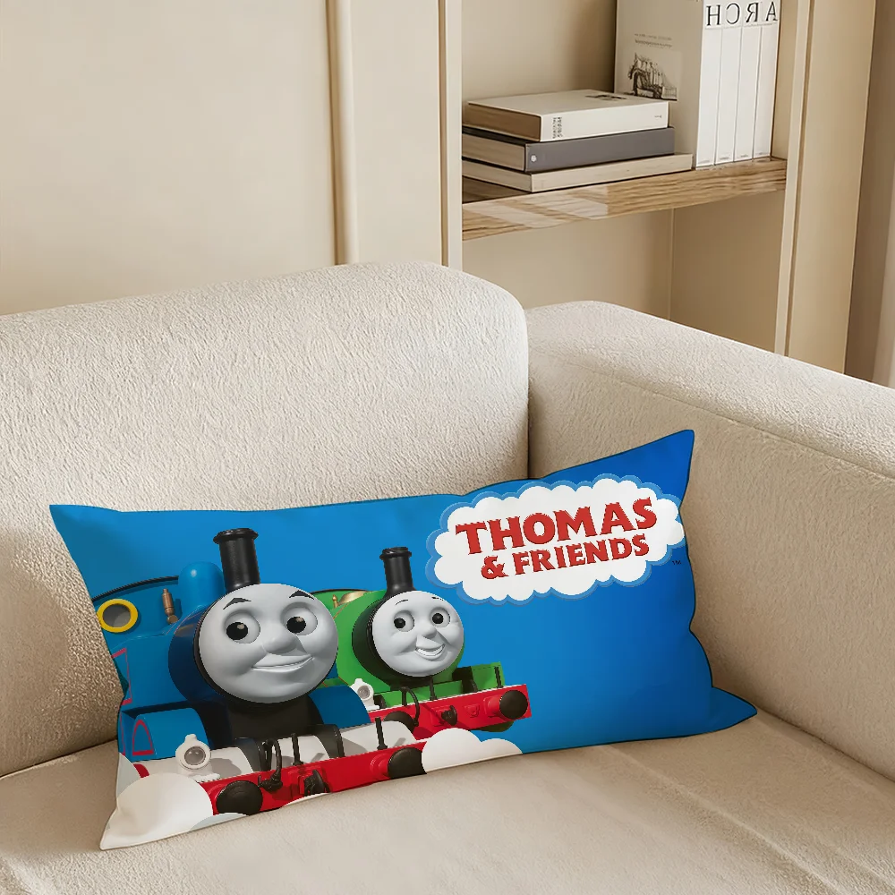 كيس وسادة كارتون T-Thomas and F-Friends مناسب لوسائد مستطيلة لتزيين المنزل وأريكة غرفة النوم والمكتب