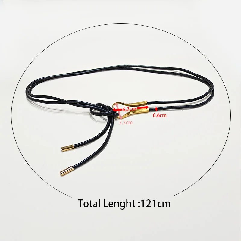 Mode Leder Dünne Gürtel Frauen Kleid Mantel Hemd Dekor Seil Gürtel Weibliche Einfarbig Lanyard Für Taille Einfache Lange Gürtel Schnur – Detail 11