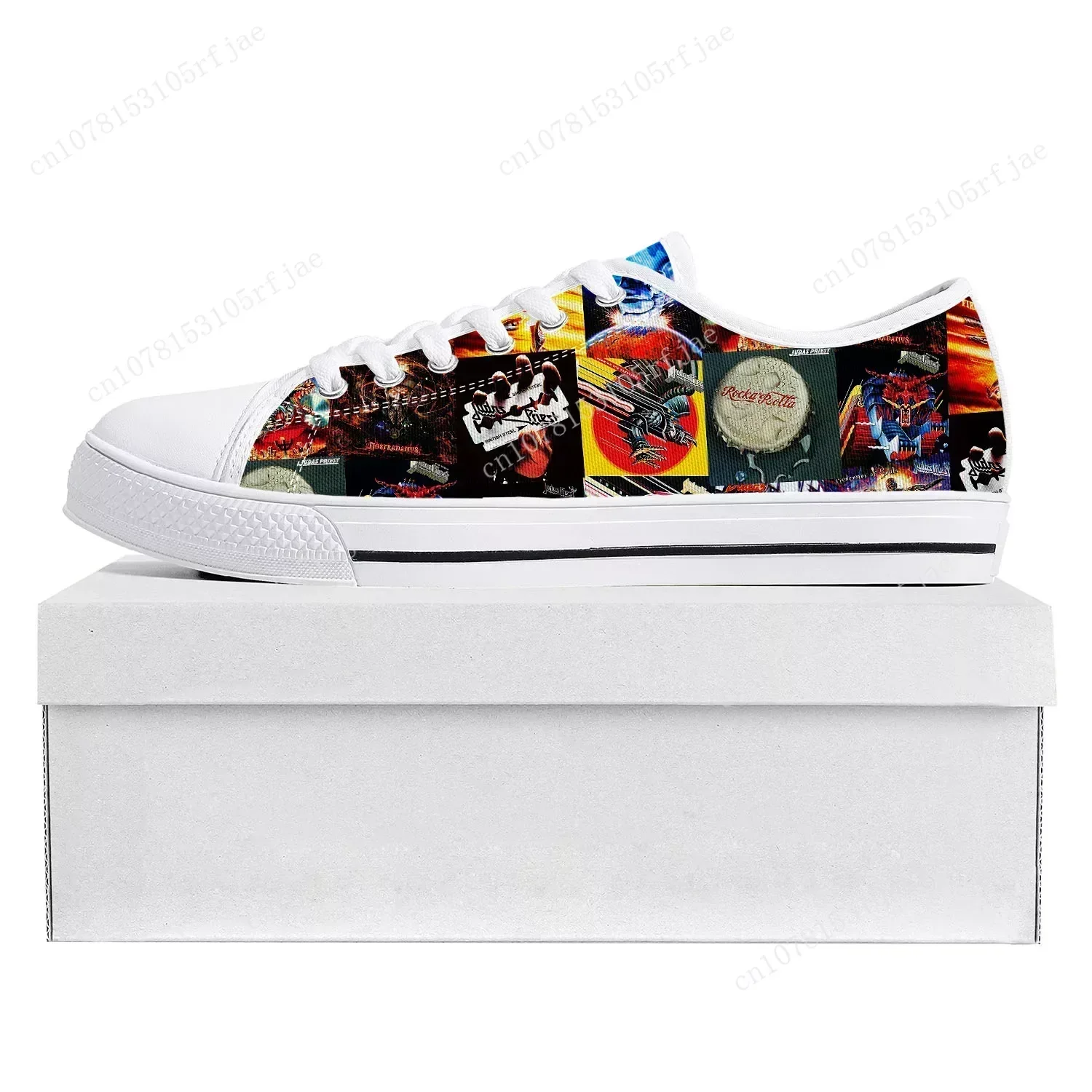

Judas Priest Heavy Metal Rock Band Low Top High Quality Sneakers Mens Womens Canvas Sneaker Couple Shoes Custom Shoe
