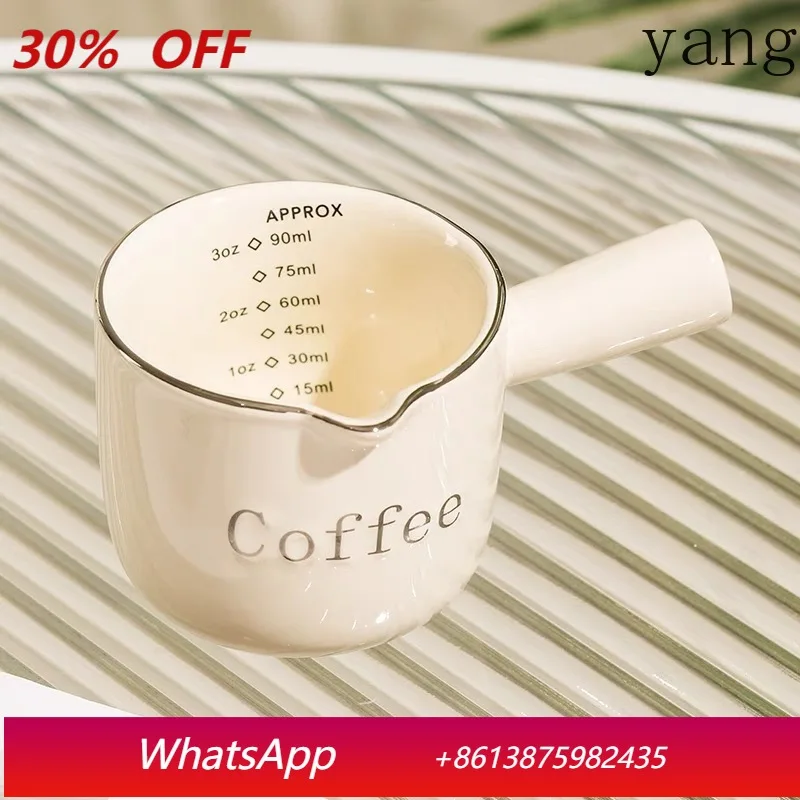 

LH coffee with graduated milk can, espresso coffee extraction cup, exquisite ceramic measuring cup