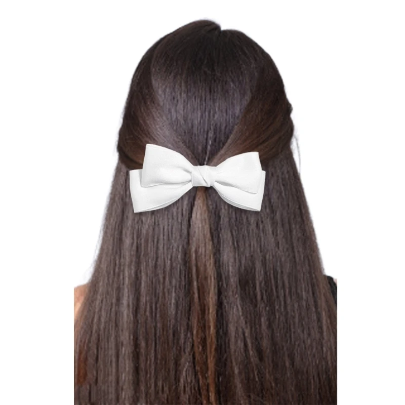 Lovely Kids Hair Pin Ribbon Bowknot Duckbills Hairpin for Proms Party Wear