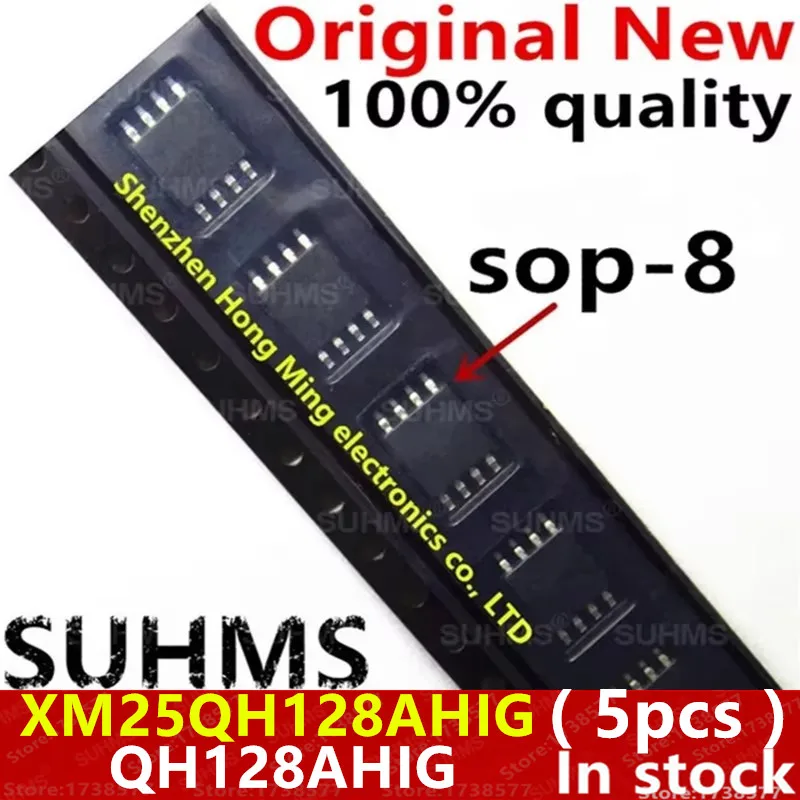 (5 piezas) 100% nuevo conjunto de chips XM25QH128AHIG QH128AHIG sop-8