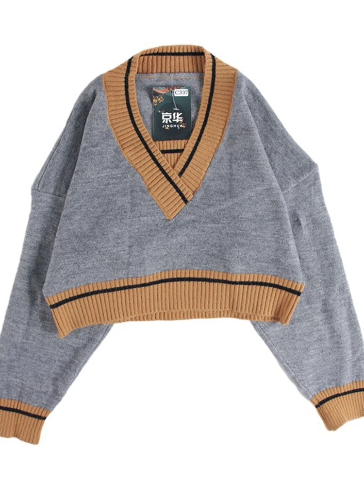 빈티지 루즈핏 울 스웨터 패턴 페어 아일 컬러 블록 가을 겨울 패션 출퇴근 라운드 넥 롱 스웨터