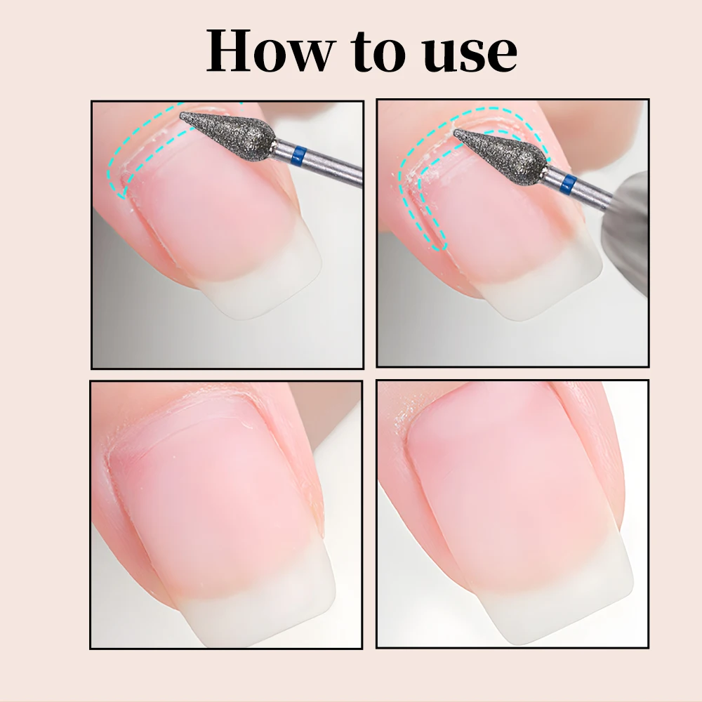 Forets à ongles en métal pour nettoyer les cuticules, outils de manucure professionnels de pré-traitement, robustes et adaptés aux soins des ongles, 1/2/3 pièces