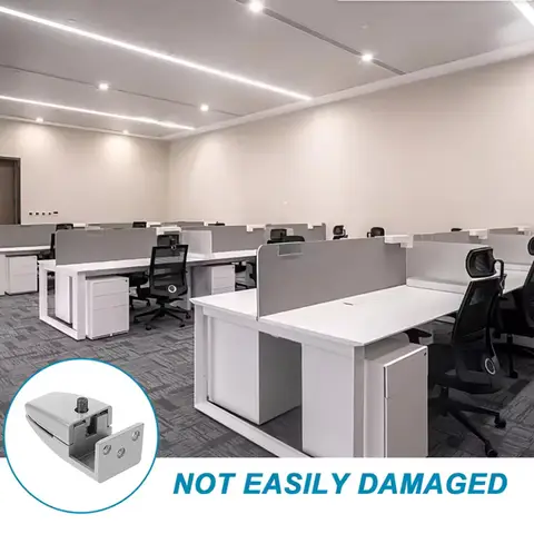 2PCS Lteel 보드 홀더 지하실 책상 스크린 클립 유리 베젤 고정 스크린 칸 클립 유리 파티션 가드 레일