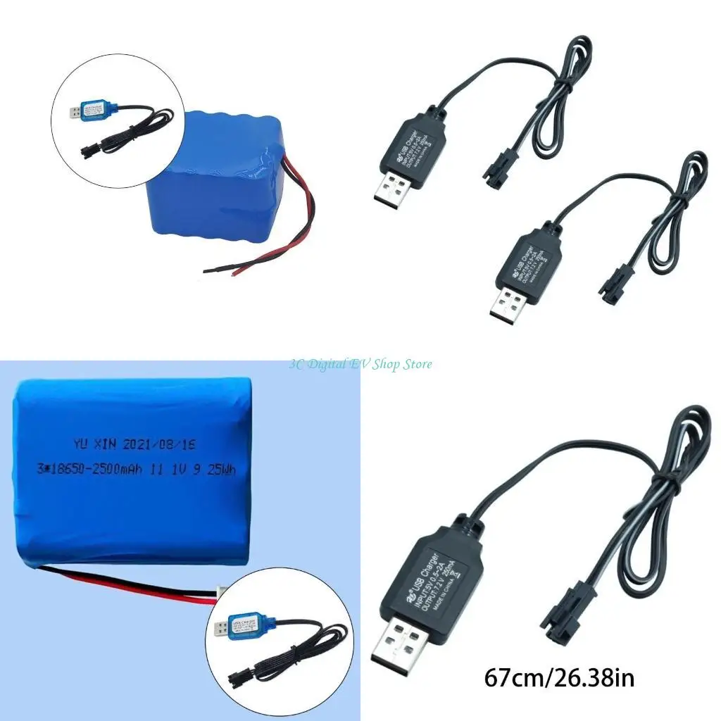 e74d-usb-кабель-для-зарядки-с-защитой-от-перегрузок-для-автомобилей-и-экскаваторов-72-В-250-мА-sm20-2p-разъемы