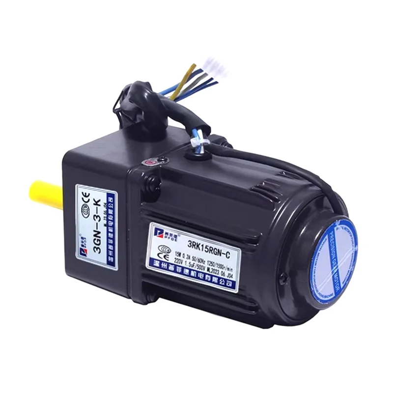 

15W Single Phase Gear Motor AC Reduction Motor, High Torque Electric 220V with Gearbox, High Torque Shaft Diameter 10mm for Mask