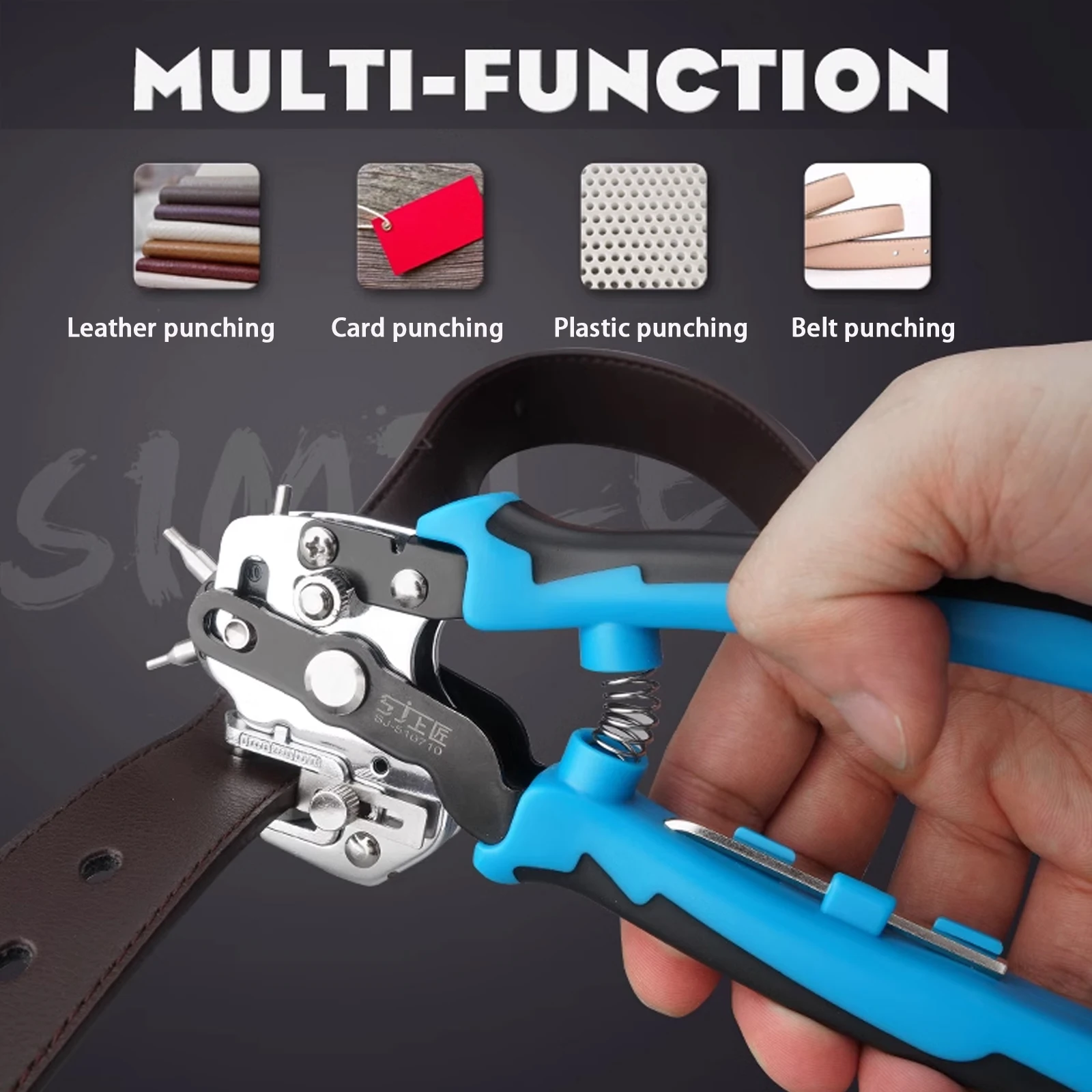 φ2/2.5/3/3.5/4.8/4.5 مللي متر ثقب جلدي ، حزام يد دوار ذو طيات تثقيب دائرية #3