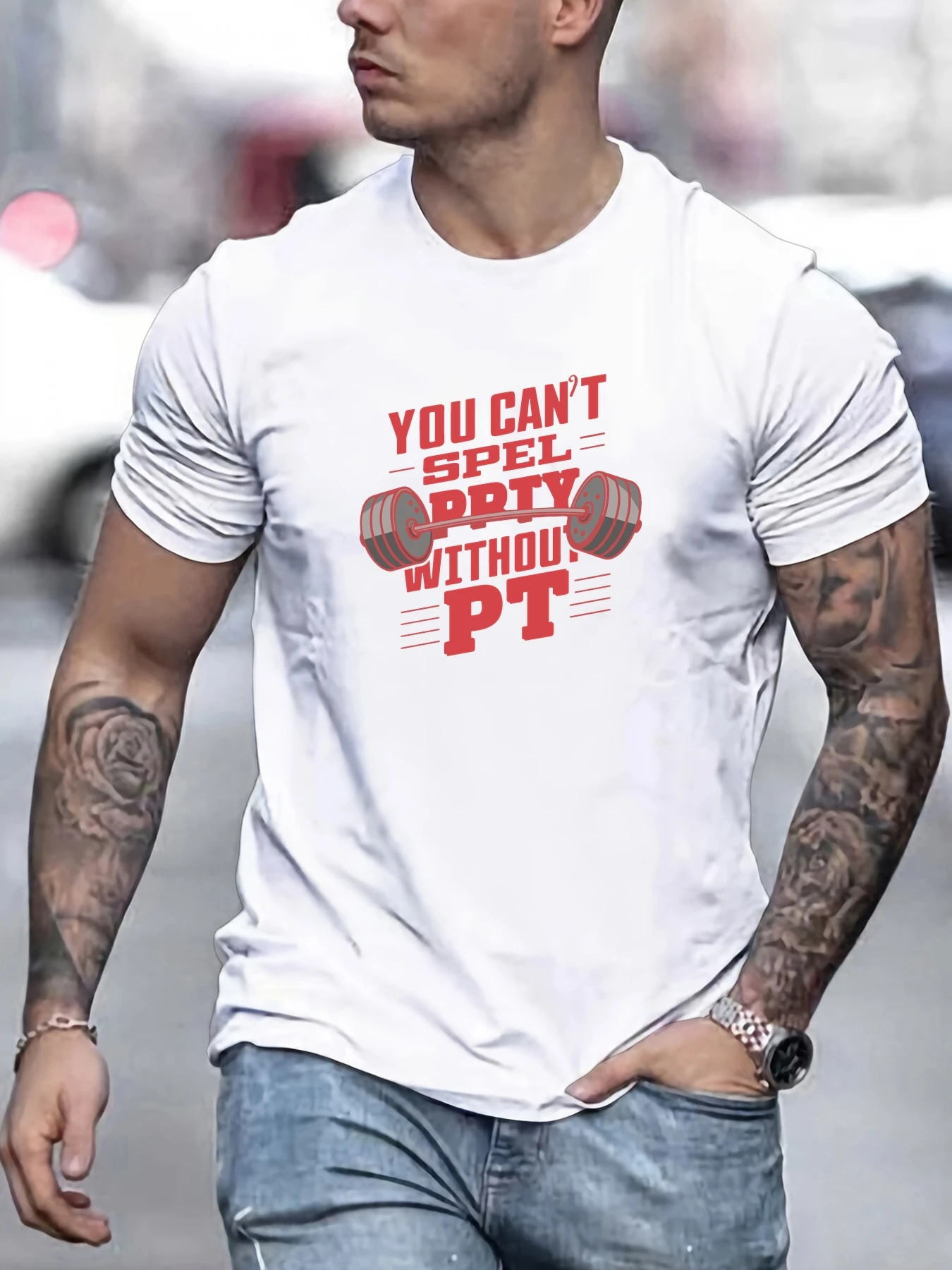 

Premium Quality Mens Pure Cotton TShirt Summer Short Sleeve Crew Neck Loose Fit Trendy Print Ideal for Gym Casual Outings