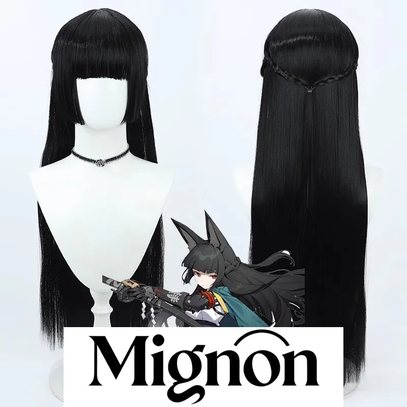 

Zenless Zone Zero Miyabi cosplay wig black long straight side braid Halloween gift