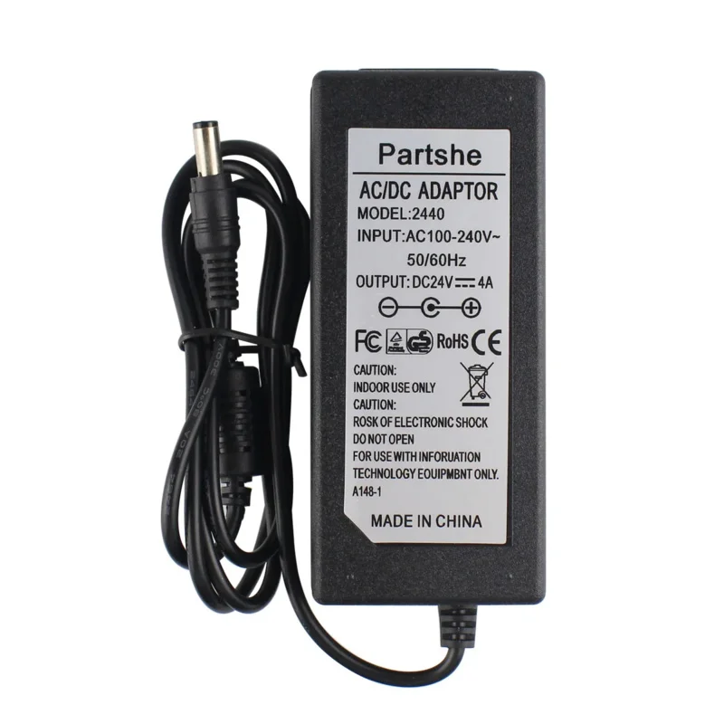 New AC/DC Adapter for Zebra GX420d GK420d GK420t GX420t GX430T GT810 Printer 24V 4A 6.0*3.0