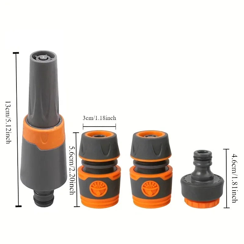 Adjustable Garden Hose Nozzle Water Sprayer Gun with 1/2