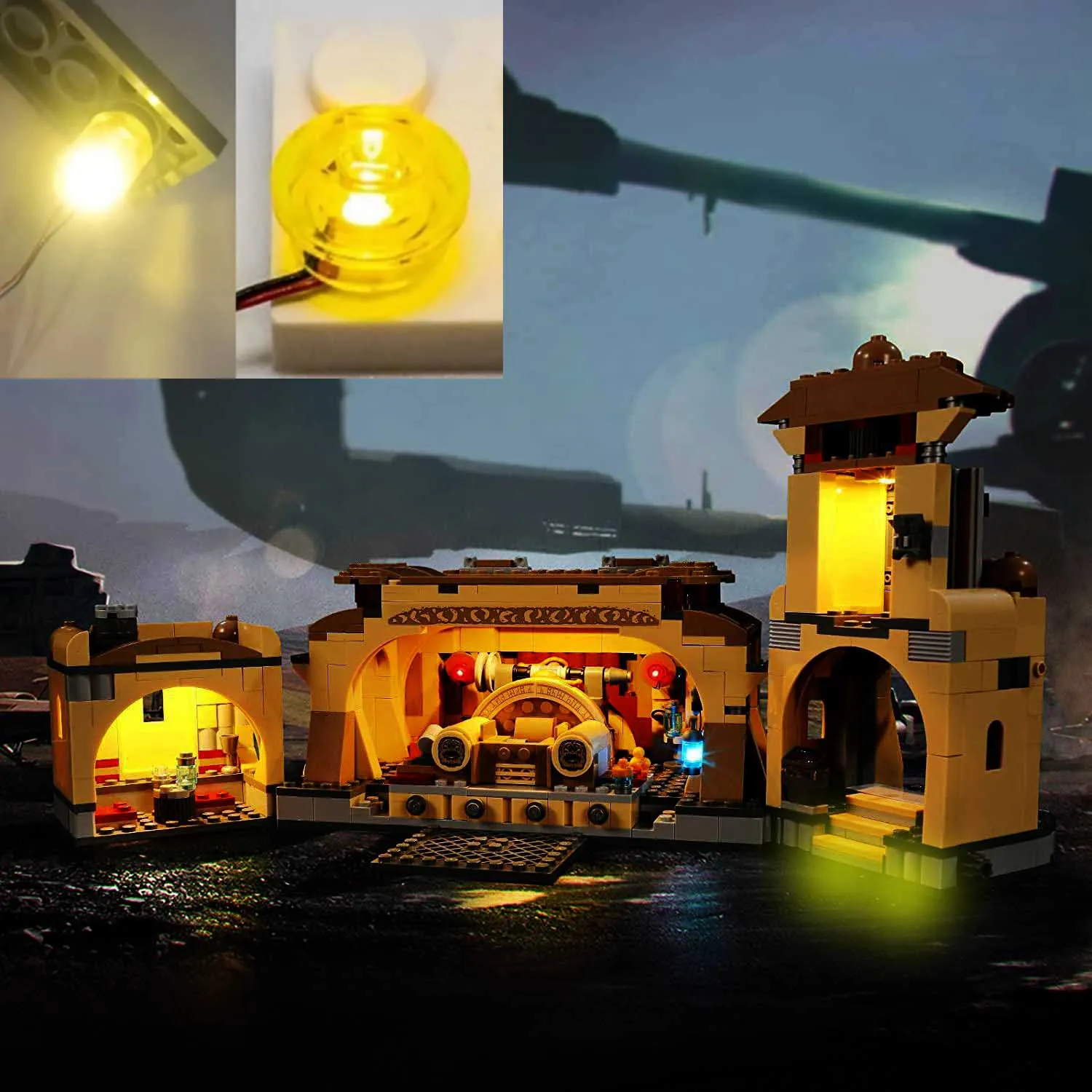 LED for Lego 75326 Boba Fett’s Throne Room Building USB Lights Kit With Battery Box-（Not include Lego Bricks)