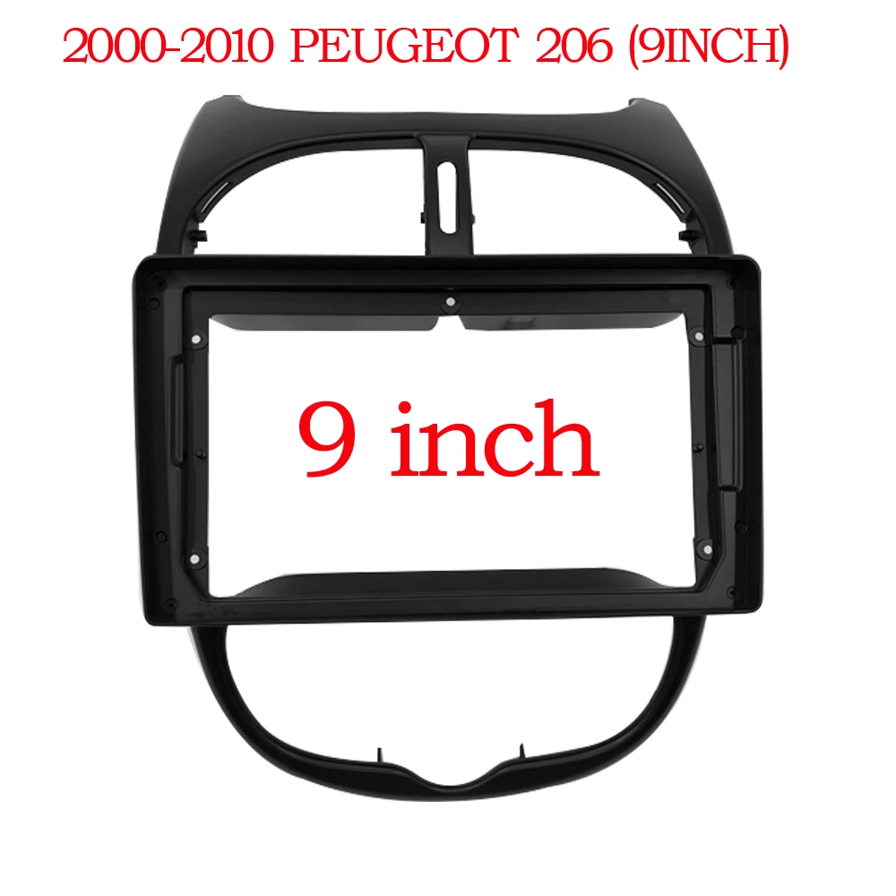 9 Inch 2 Din Android Car Dashboard Frame Radio Panel Navigation for Peugeot 206 2000-2010