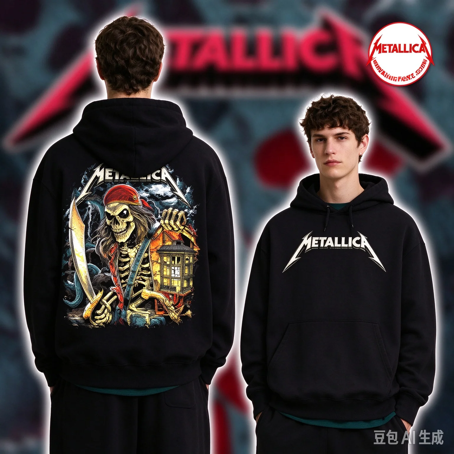 2026 Metallica M72 North American Tour Nashville Hoodie Double Sided Printed Heavy Metal Rock Band Hoodie