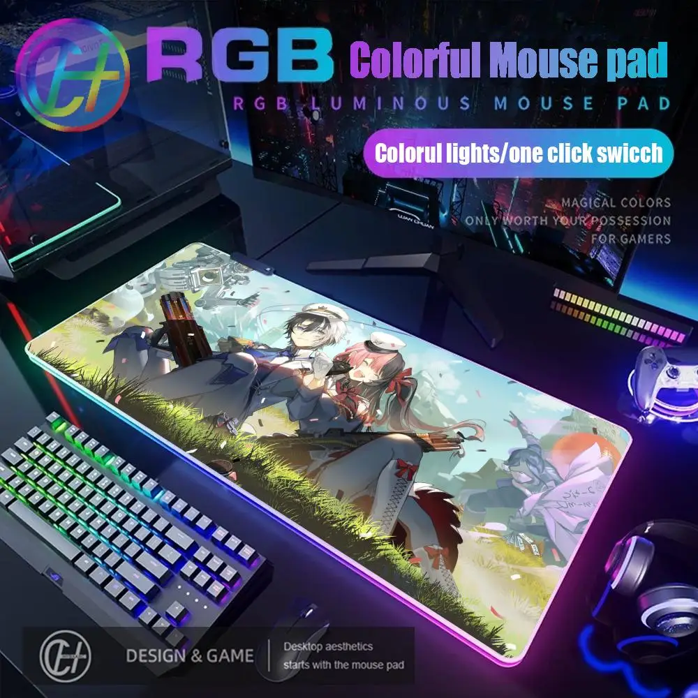 

900X400CM VSPO Hinano Tachibana Computer Mouse Pad HYBXAXC RGB Gaming Mouse Pad Desk Mat HD Gamer Large LED Light XXL Mouse Pad