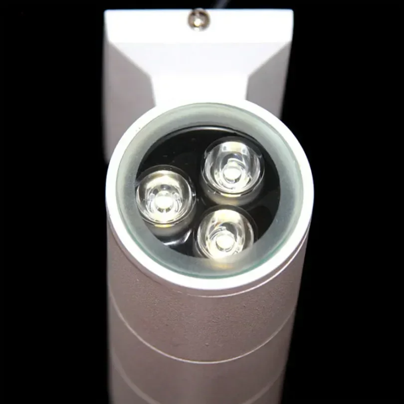 

6 шт. 12 Вт светодиодный настенный светильник 6x2 Вт светодиодное наружное освещение с двойной головкой вверх и вниз светодиодный настенный светильник для крыльца AC85-265V