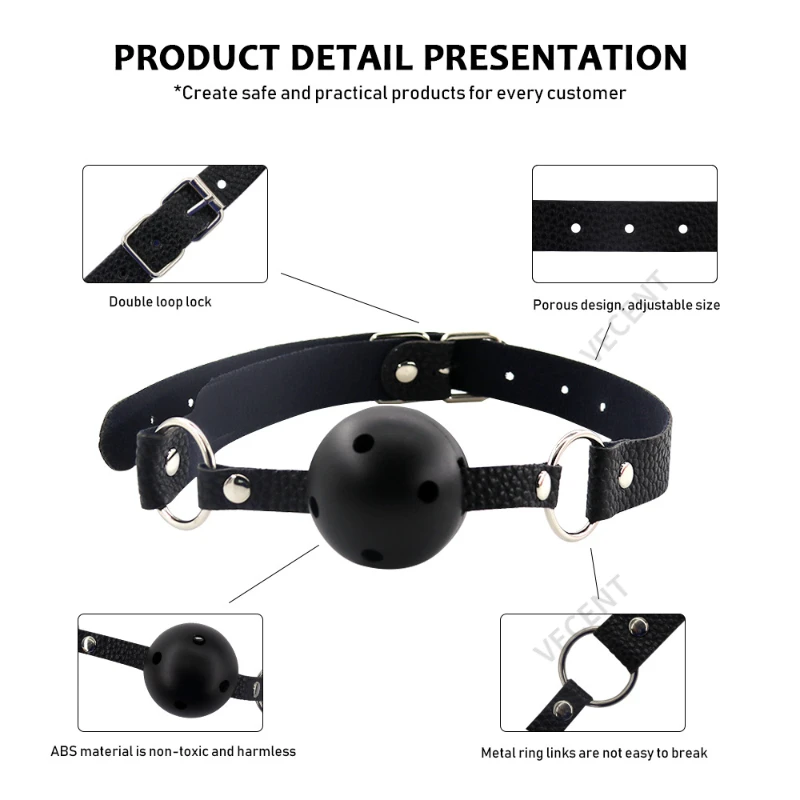 Soft Safety Silicone Open Mouth Gag Ball Bdsm Bondage Slave Ball Gag Erotic Sex Toys For Woman Couples Adult Sex Games