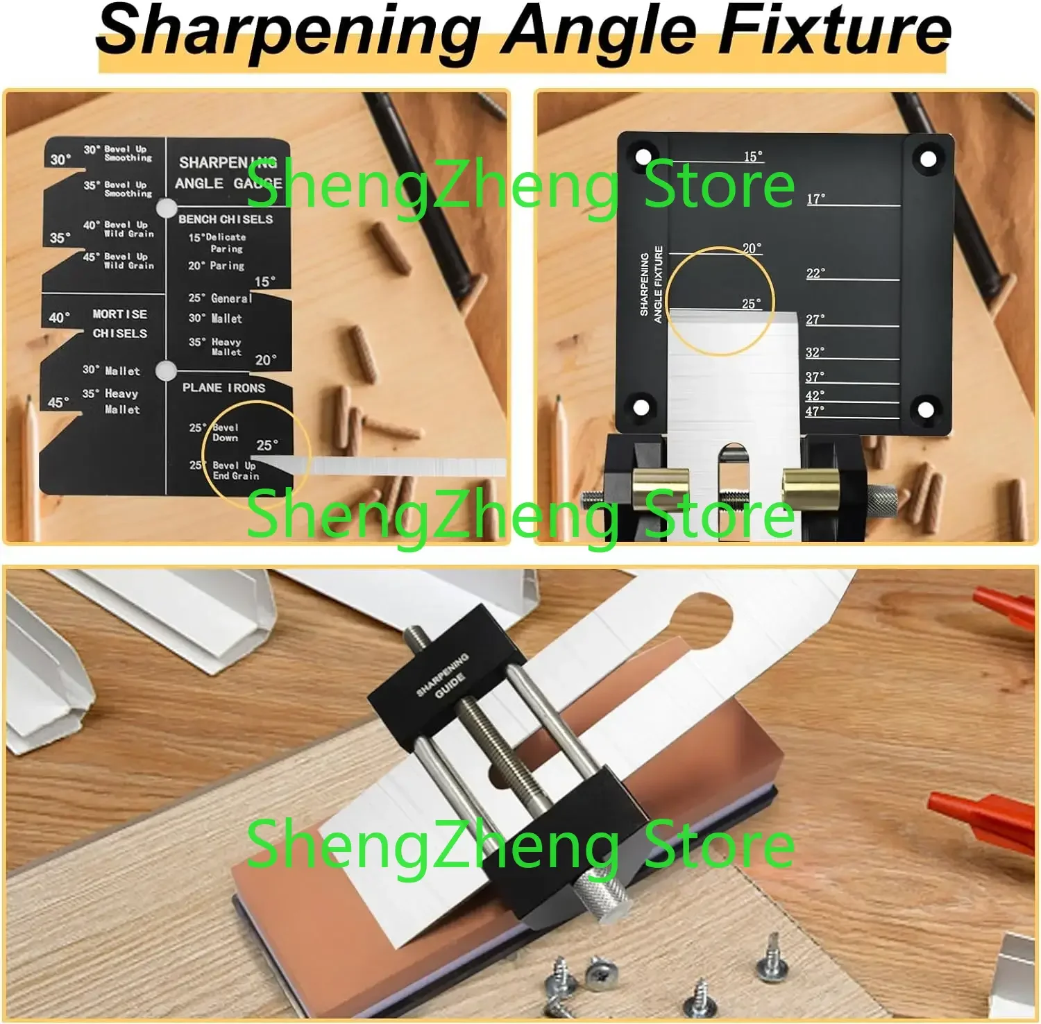 Chisel Sharpening Jig Kit, With 5/32