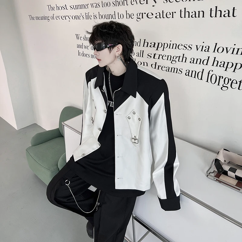 

Мужская куртка Bla Structure с подплечниками, осенняя верхняя одежда, премиум-класс, в стиле Haome Internet Celebri Street, корейский стиль