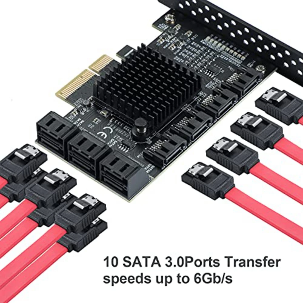 Tarjeta Pcie Sata 3,0 de 6gbps, 6/10 puertos, compatible con 10 dispositivos Sata 3,0, convertidor de adaptador incorporado de escritorio