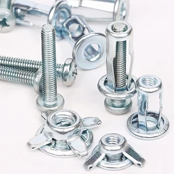 Petal Nuts, Expansion Screw Jack Nut, Carbon Steel Rustproof Corrosion-Resistant Petal Shape Rivet Nuts Fasteners M4 M5 M6 M8