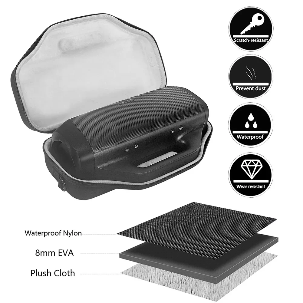 Waterproof Speaker Bag  for Anker Soundcore Motion Boom Plus Protective Case Carrying Bag Pouch for Anker Soundcore Motion Boom