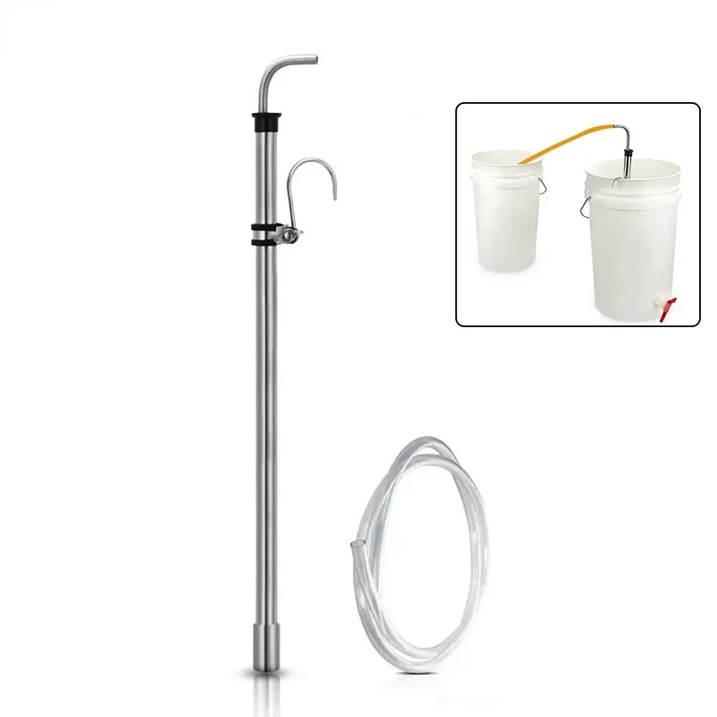 Stainless Steel Auto Brewing Siphon Tube for Beer and Wine Transfer | Efficient Racking Cane with 1M Tubing | Durable Beer Sypho