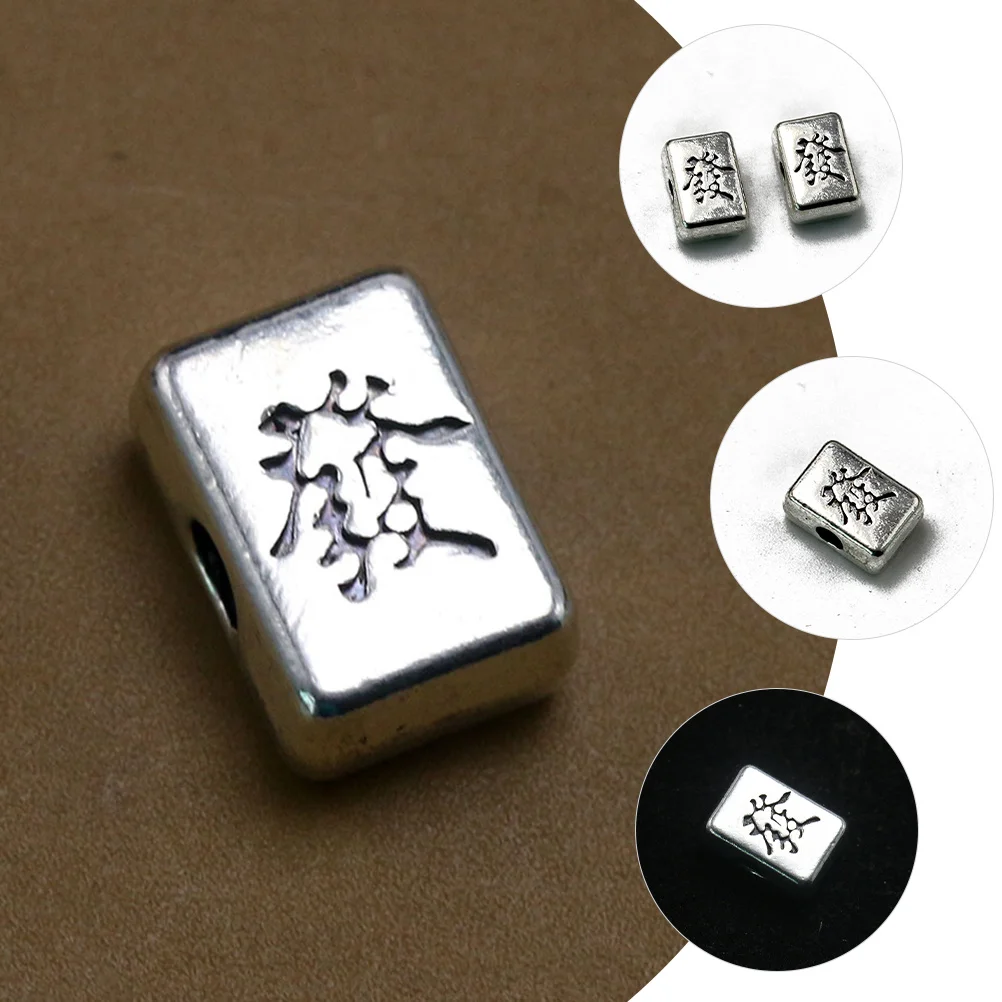 10Pcs Alloy Mahjong Pendant Charms Vintage Design for Jewelry Making DIY Bracelets Necklaces Craft Accessories Jewelry