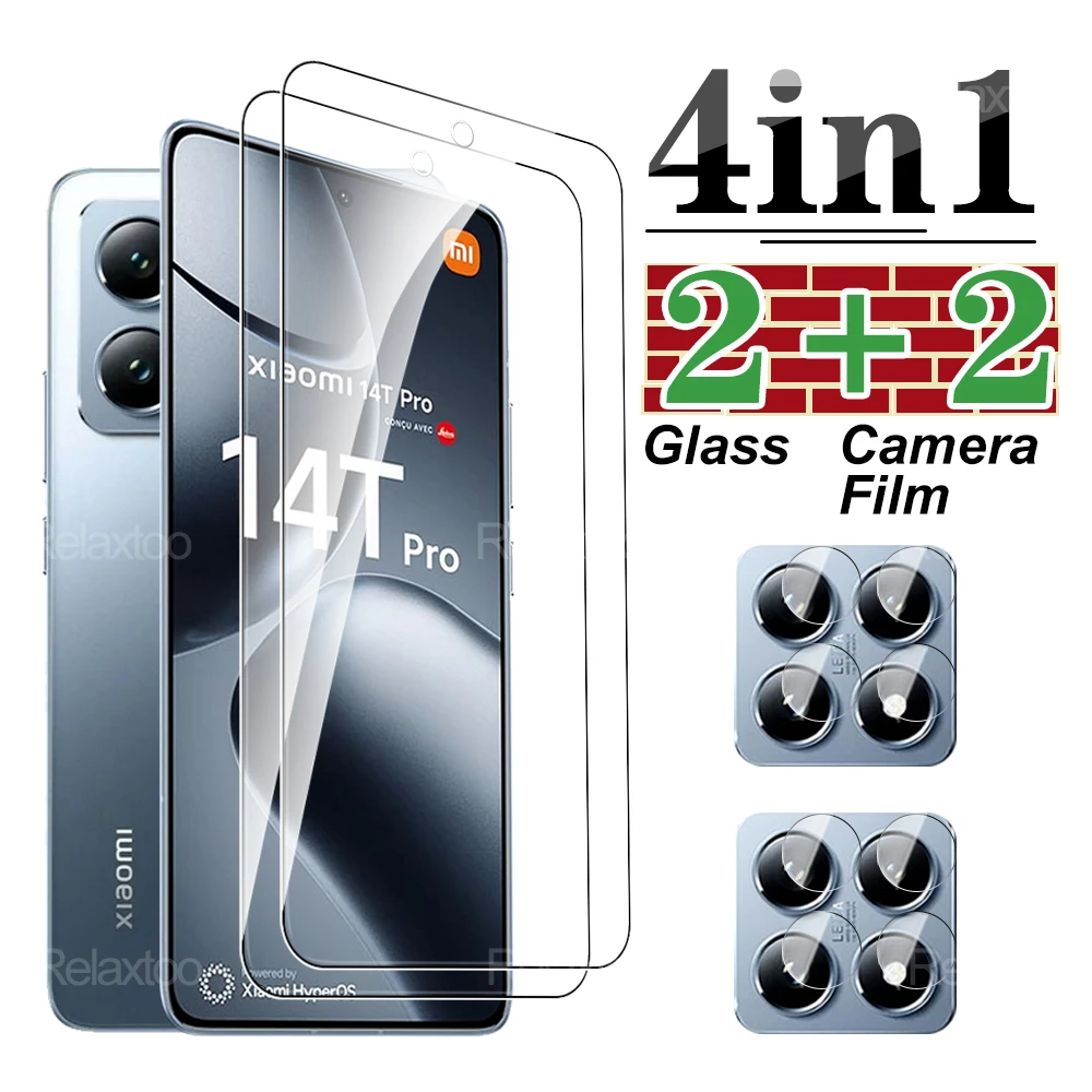 4in1 For Xiaomi 14T Pro 13T 12T 11T 10T 9T Pro Screen Protector Protective Glass xiomi Xiaomi14TPro mi14T Pro 5G Lens Film case