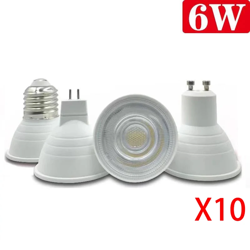 

LED COB Bulb Spotlight E27 E14 GU10 MR16 6W LED Bulb 220V Aluminum High Quality Super Bright Led Bulbs