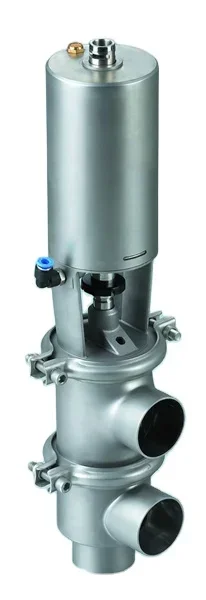 Food Grade Sanitary Stainless Steel 304 316L Mix-proof Valve Hygienic Anti-mix Valve