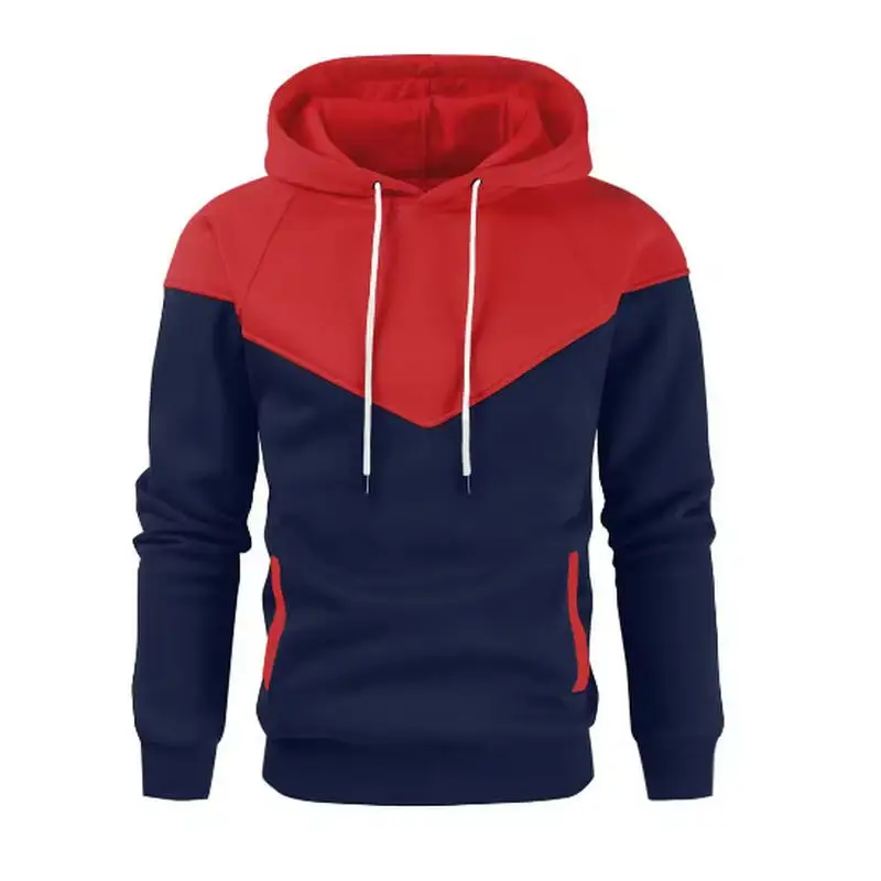 Einfarbiger Herren-Hoodie aus Fleece, warmer Herren-Sweatshirt, modischer Street-Casual-Herren-Pullover, lockerer, atmungsaktiver Jumper, Marken-Hoodie – Detail 6