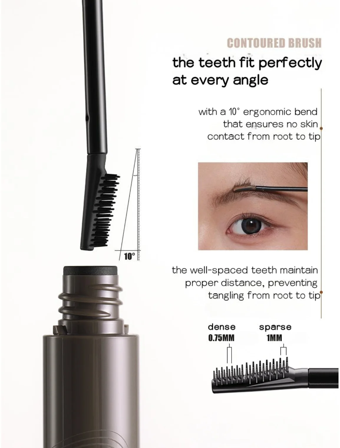 JUDYDOLL Precision Longwear Brow Mascara 4.5g Waterproof Aweat-Proof Cosmetics Original Makeup