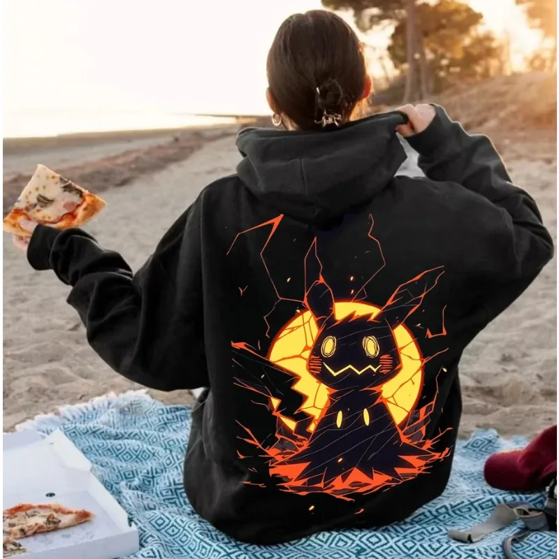 

Pokémon Fun Mimikyu Glow Print Hoodie for Men and Women 2025 AutumnWinter New Y2K Harajuku Plus Size Casual Sweatshirt Top