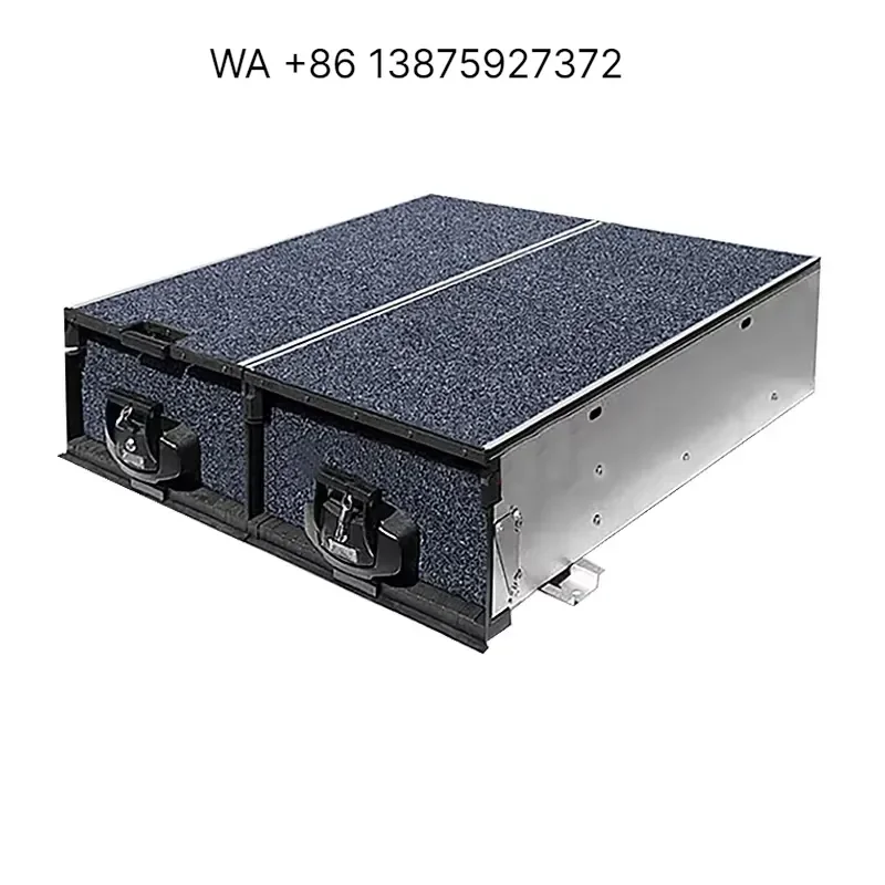 Wmwmnu for 4 Runner Hatch Back Camping Roller Aluminum Box Cabinet Seat Cargo Car Rear Trunk Storage Drawer
