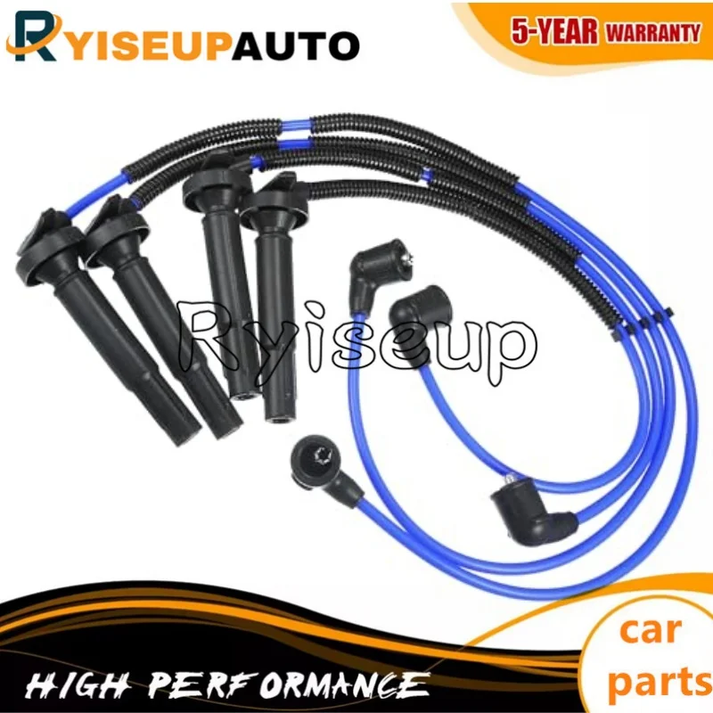 New 22454-AA140 4pcs Spark Plug Wire Ignition Coil Cable for Subaru Forester 22454AA140 22454 AA140 view 3