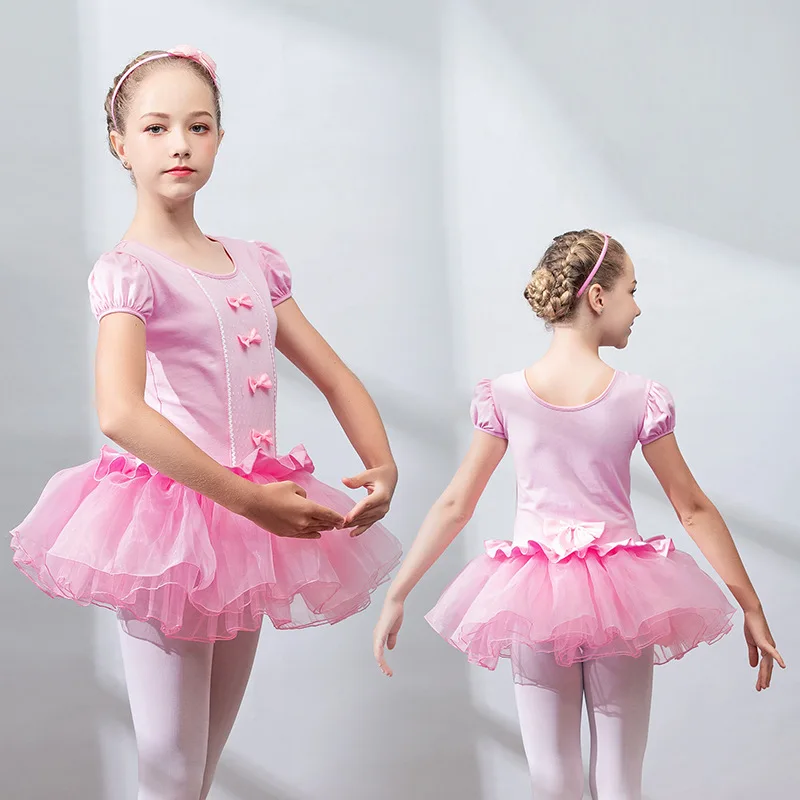 Sommer Mädchen Ballett Trikots Kleid Tutu Vestidos Dance Mädchen Kleidung Gymnastik Kinder Ballett Ausbildung Uniform kinder Kleider