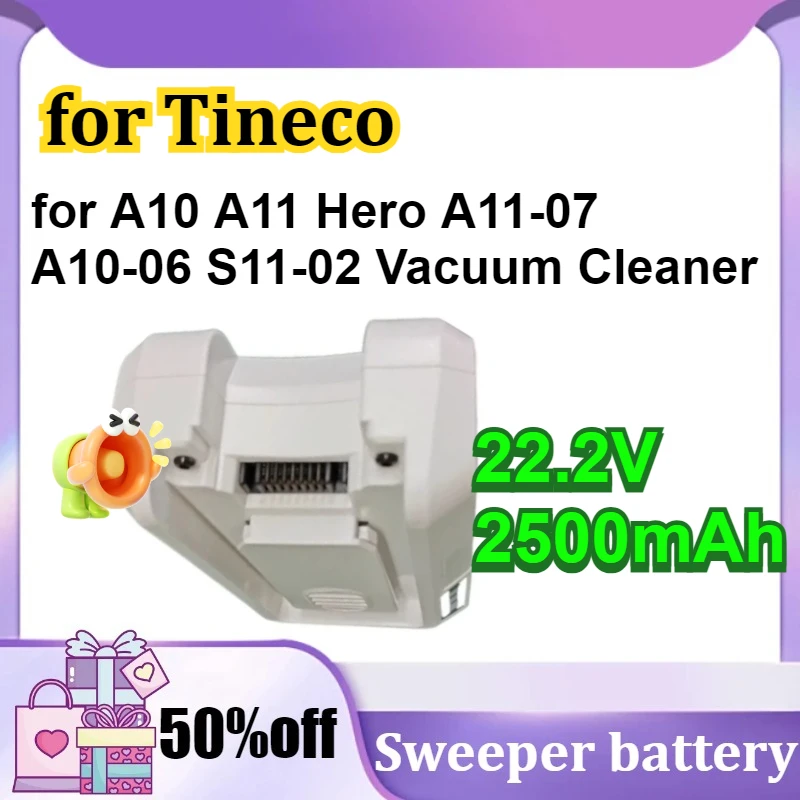 

For Tineco A10 A11 Hero A11-07 A10-06 S11-02 Vacuum Cleaner Battery 22.2V 2500mAh Vacuum Cleaner Parts Li-ion Battery