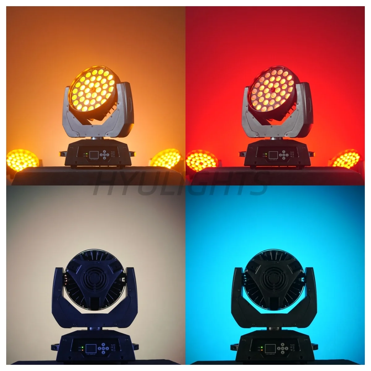 

2PCS 36x18W Beam Wash Zoom Moving Head Light Focusing Lights DMX Stage Effect Lighting Projector for Party Concert Theater